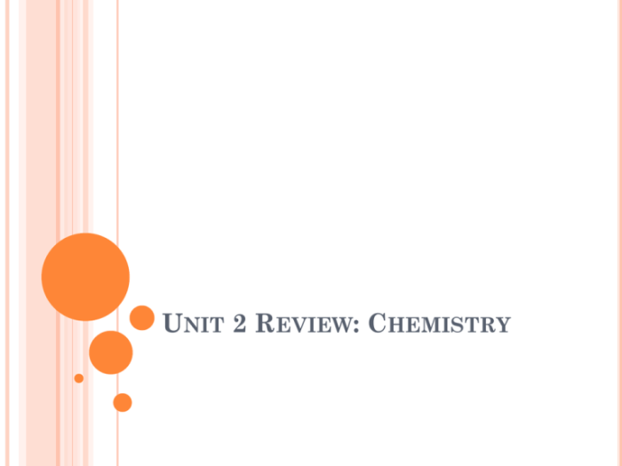 Unit 2 review chemistry answers