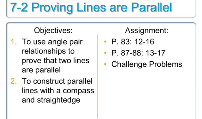 Quiz 3-2 proving lines are parallel