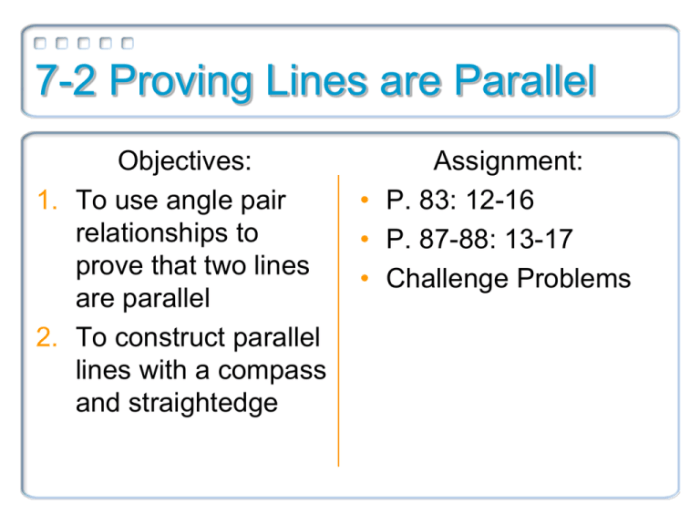 Quiz 3-2 proving lines are parallel