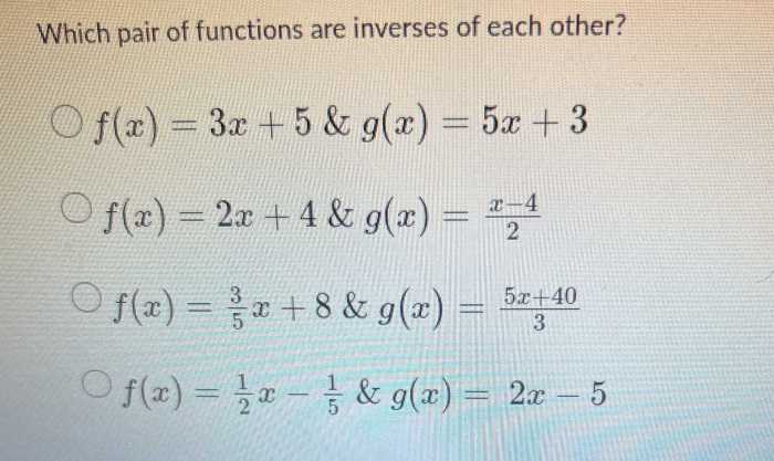 For which pair of functions is