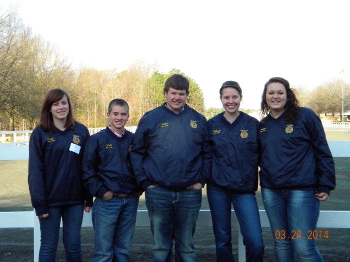 Judging livestock nc team ffa raleigh competes