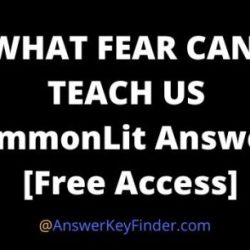 What fear can teach us commonlit answers