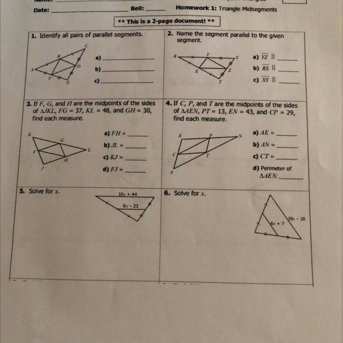 Unit 1 homework 5 angle relationships