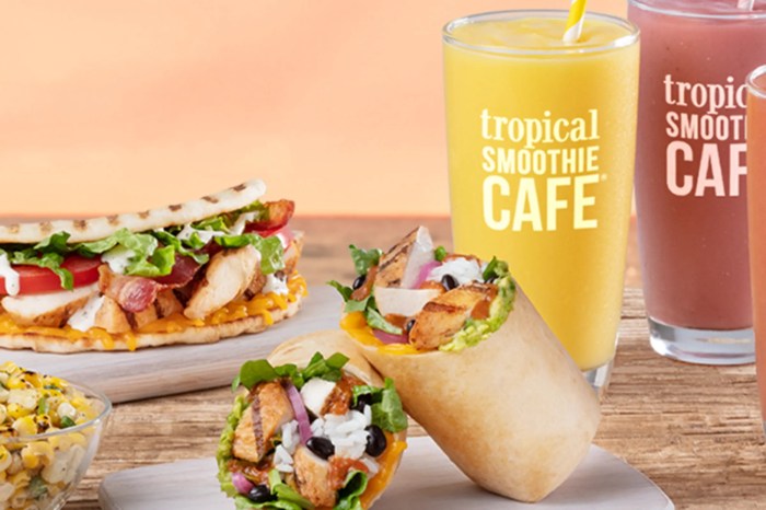 Smoothie tropical peanut healthy choose board paradise