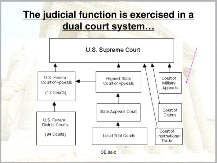 Double take dual court system answer